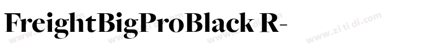 FreightBigProBlack R字体转换